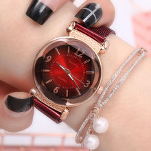 Load image into Gallery viewer, Women watch Fashion wild New watch Milan Magnet Buckle Luxury Fashion Ladies Geometric Roman Numeral Quartz movement Watch